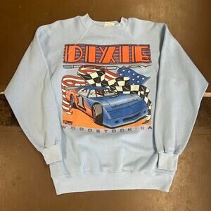 intage 90s Dixie Speedway Woodstock Racing nascar style sweatshirt crewneck